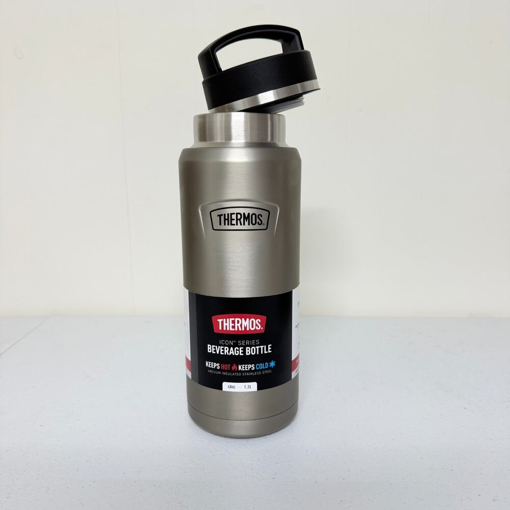 THERMOS Icon Series 40 oz Stainless Steel Insulated Beverage Bottle NEW